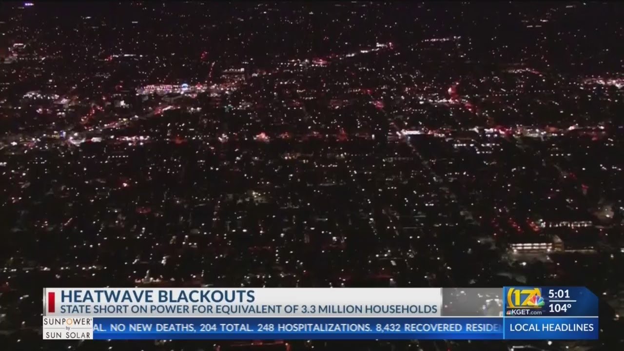 Up to 3.3 million California homes could lose power in rolling blackouts