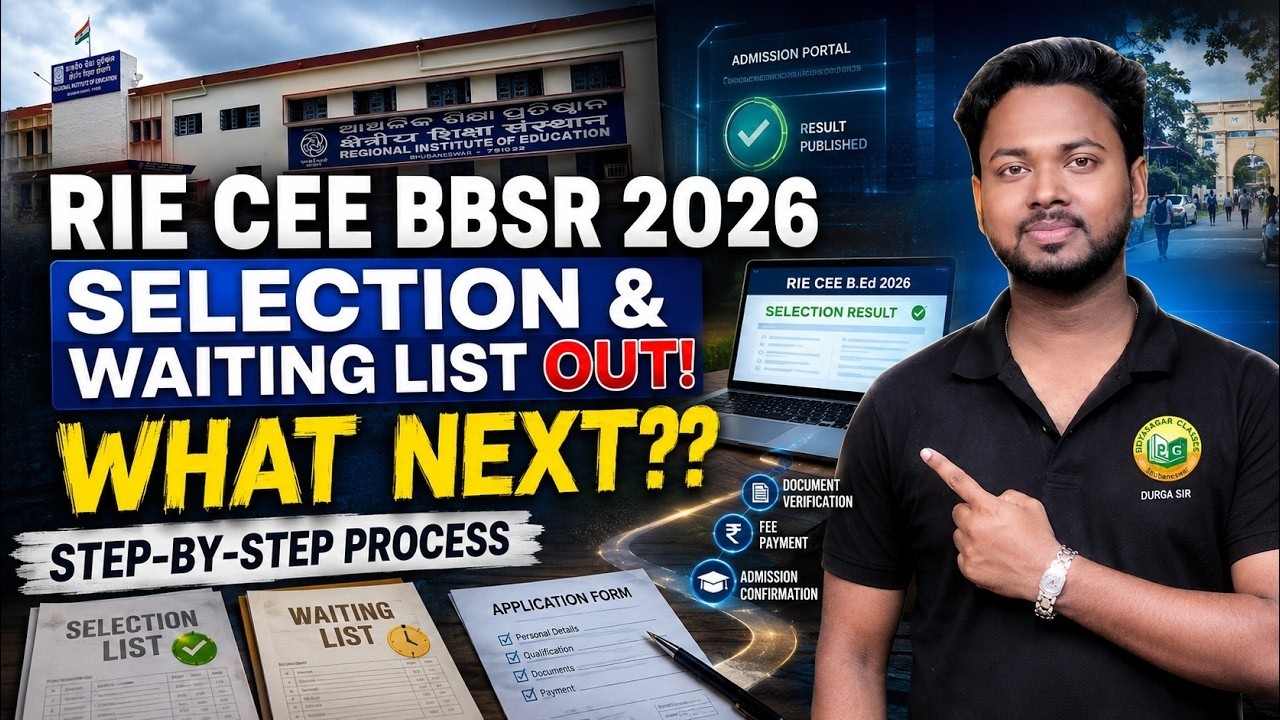 RIE CEE 2026 | Selection & Waiting List OUT!  What Next? | Step-by-Step Process & Guidance #riecee