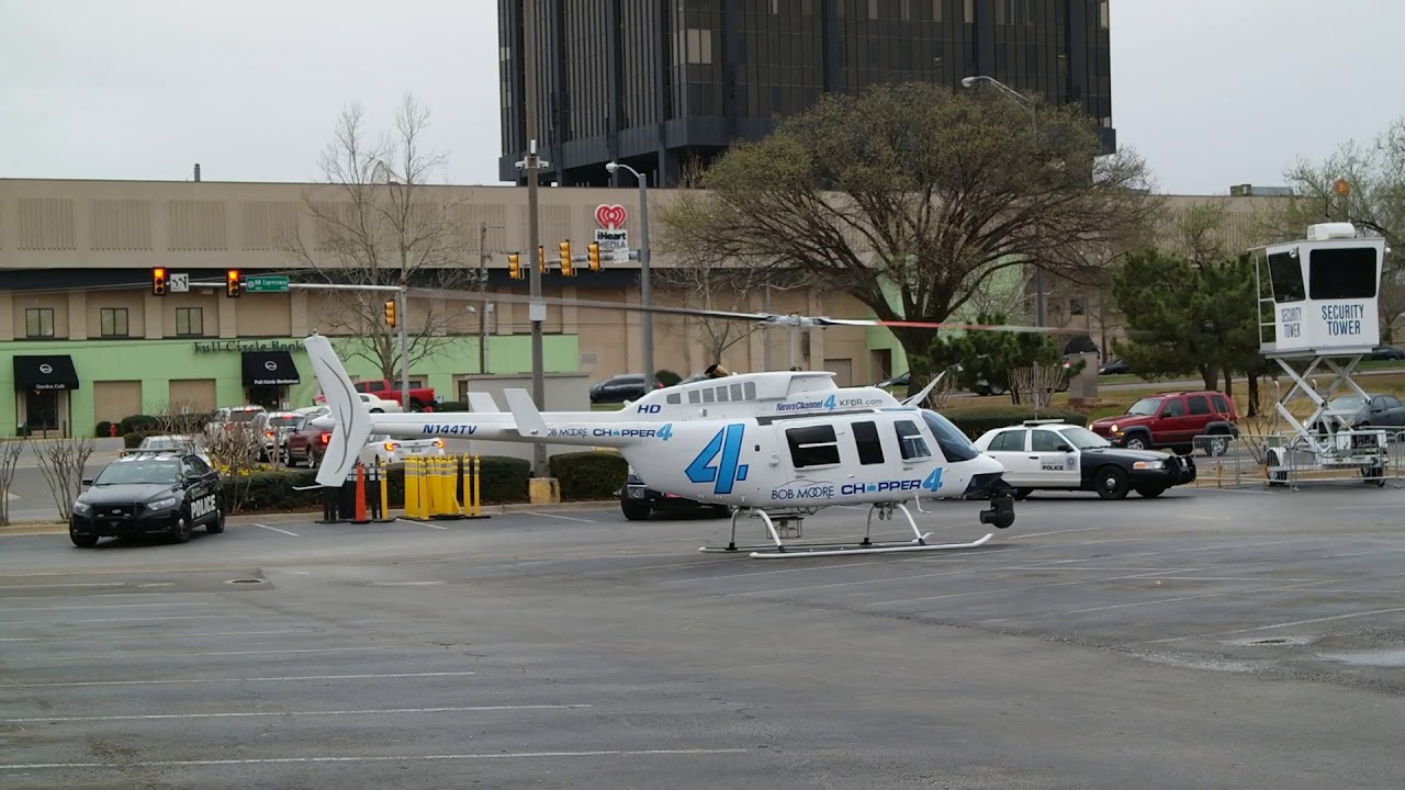 Bell 206 LongRanger start up and take off