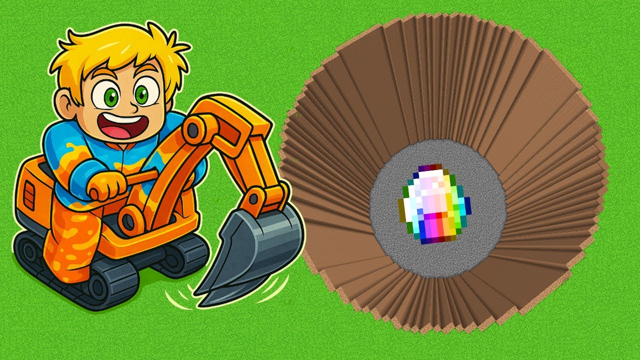 Entrei no Servidor de CAVAR pra BAIXO no Minecraft