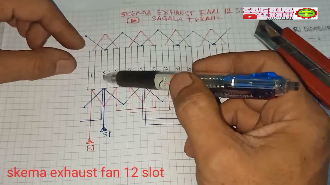 cara gulung exhaust fan @SAGALATEKNIK