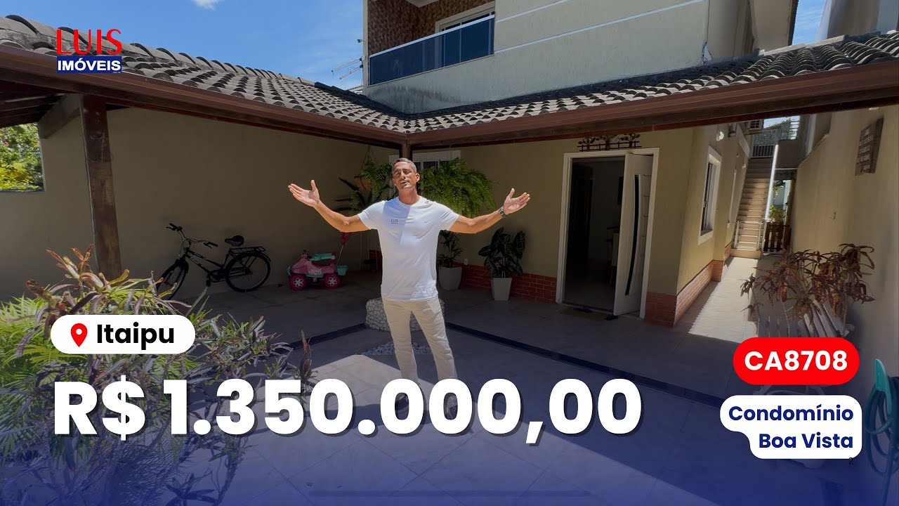 BELÍSSIMA CASA CONFORTAVEL, FUNCIONAL E COM LAZER COMPLETO EM CONDOMÍNIO l LUIS IMÓVEIS (CA8708)