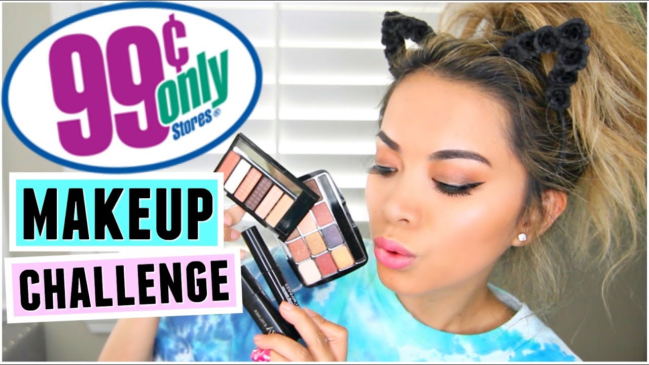 FULL FACE USING ONLY 99 CENTS STORE MAKEUP Challenge!