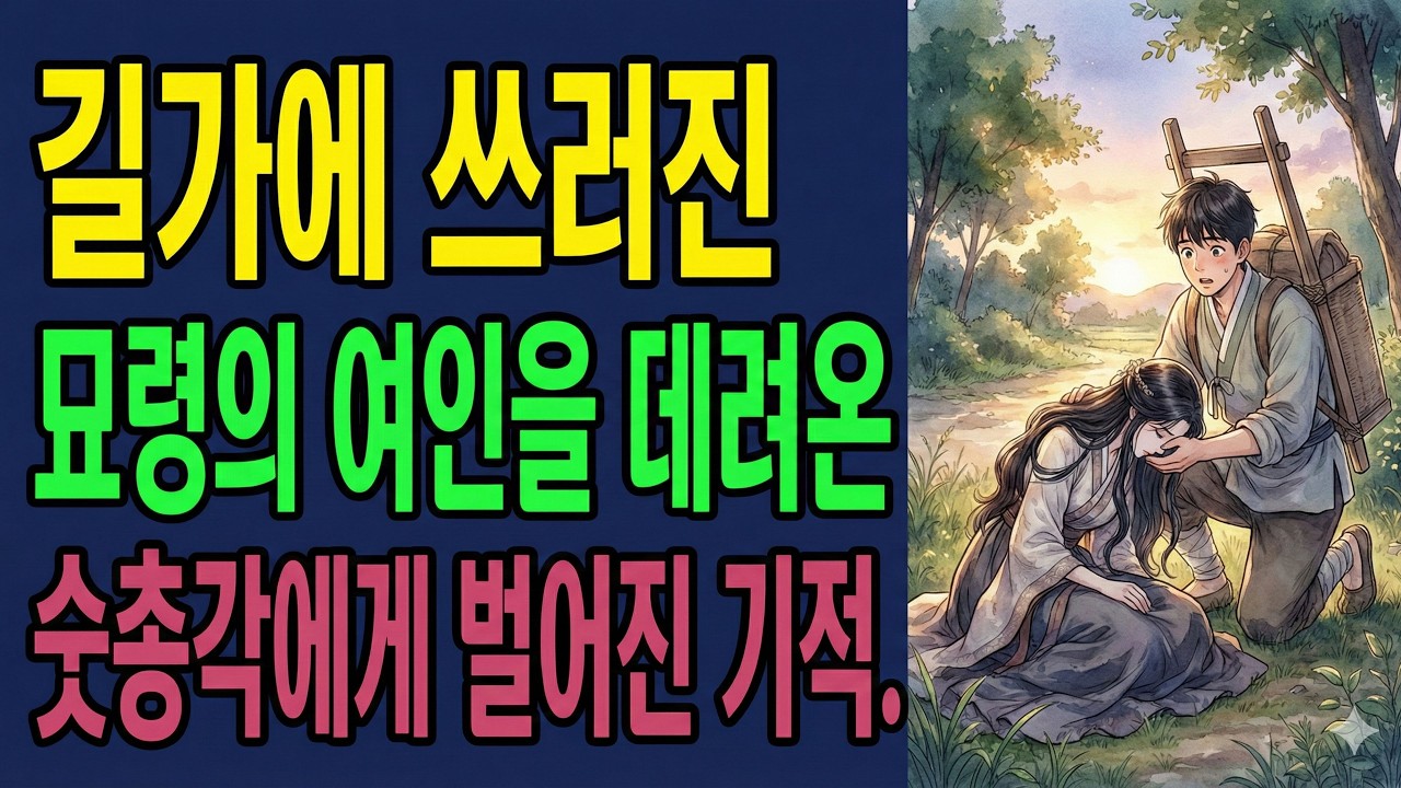 길가에 쓰러진 묘령의 여인을 데려온 가난한 총각에게 벌어진 기적 | 야담·민담·전설·설화·옛날이야기·오디오북