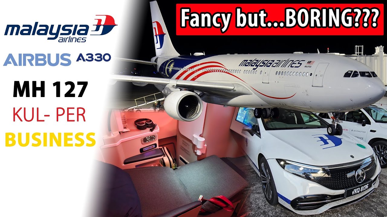 Malaysia Airlines BUSINESS CLASS with a PRIVATE Mercedes Benz?! | A330-200 | 🇲🇾 KL to 🇦🇺 Perth