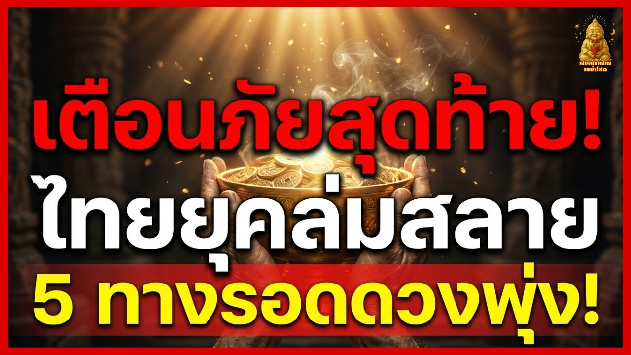 สัญญาณเตือนสุดท้าย! ไทยเข้าสู่ยุค 'ล่มสลาย' หนักกว่าทุกวิกฤต: ชี้ทางรอด 5 ทิศ ปิดประตูจน หนุนการเงิน