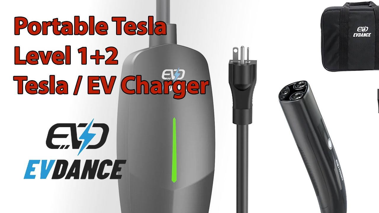 EVDANCE Portable Tesla Level 1+2 EV Charger Review