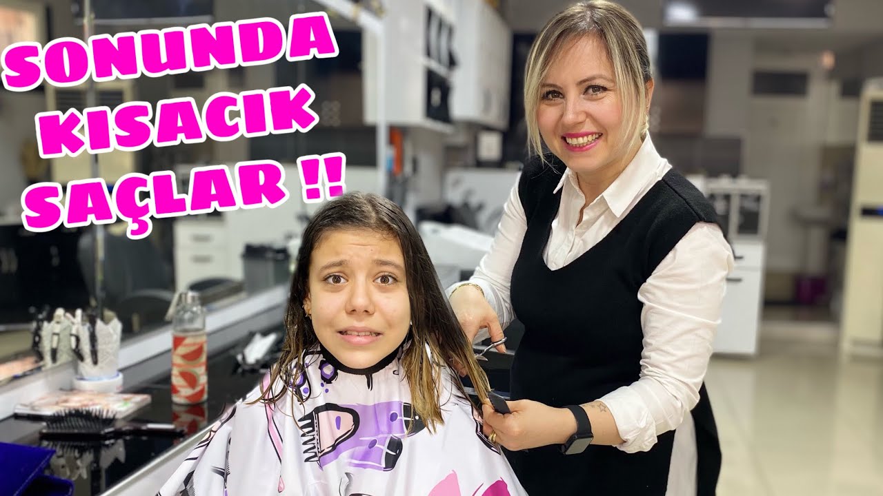 SAÇLARIMI İLK KEZ KISACIK KESTİRDİM !! Yeni Stilim ?! Kuaför Vlog. Tuana Zeybek
