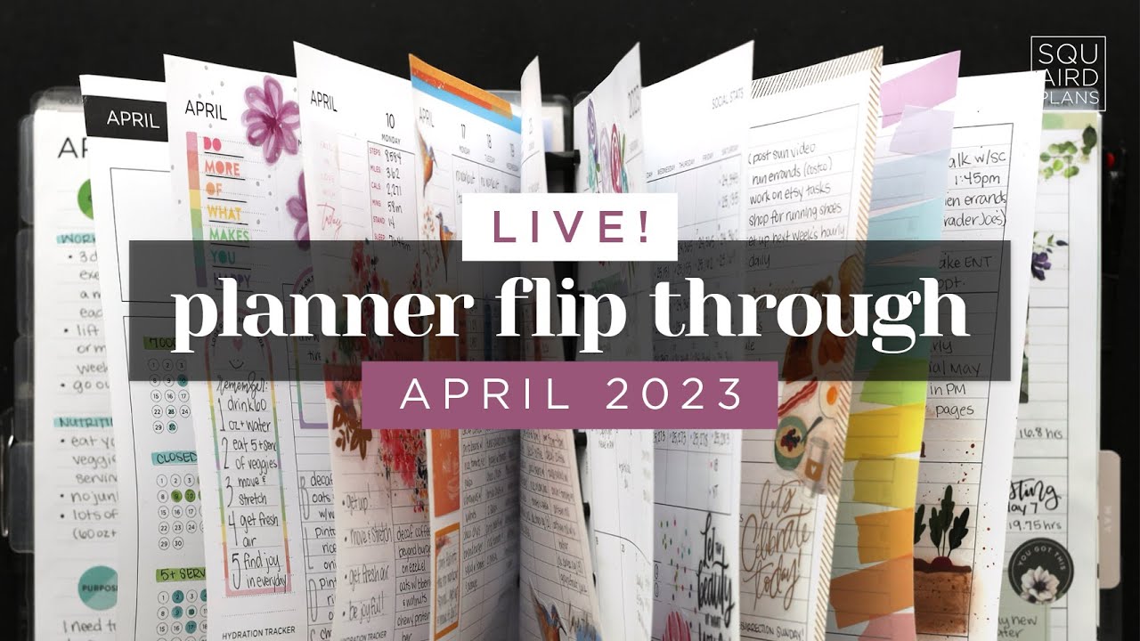 LIVE! APRIL 2023 PLANNER FLIP THROUGH :: COMPLETED PAGES OF MY DISCBOUND FRANKENPLANNER SETUP