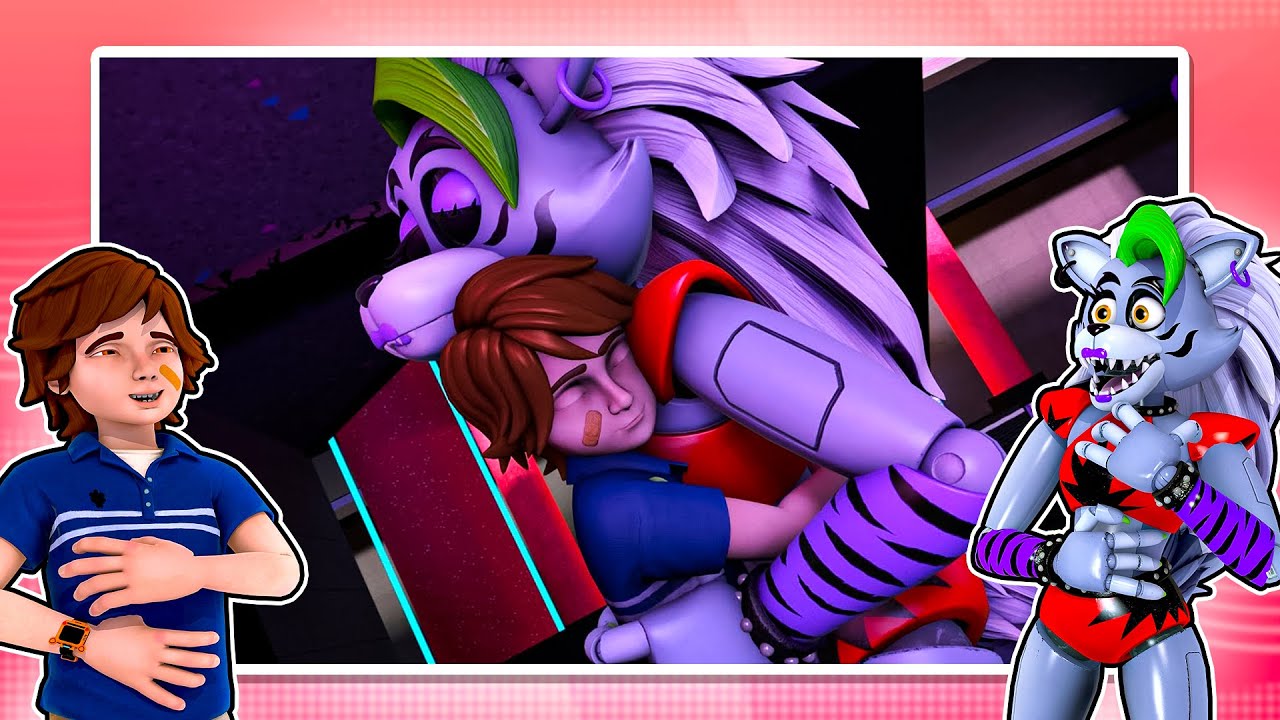 Try Not to Laugh FNAF ANIMATIONS Challenge with Roxanne Wolf and Gregory Part 2