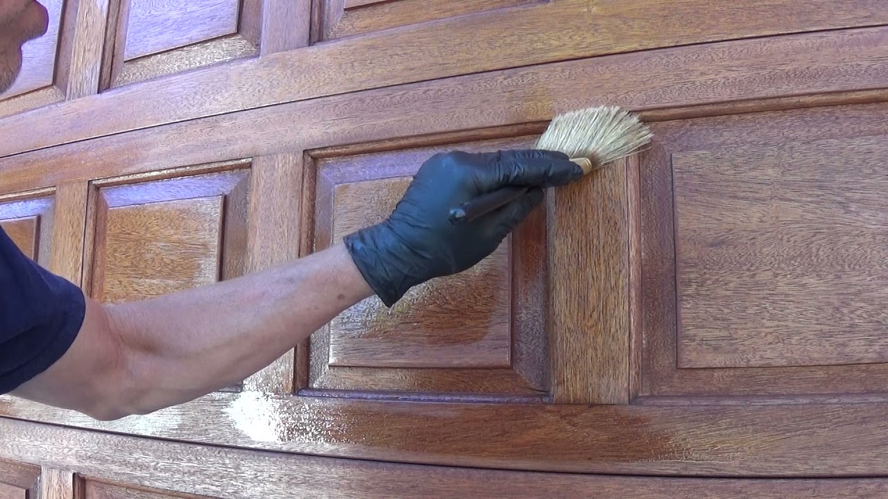 Waterlox Marine Finish Wood Garage Door