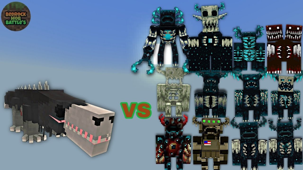 SCP 682 vs Warden Plus (Warden's) | Minecraft Bedrock | MobBattle