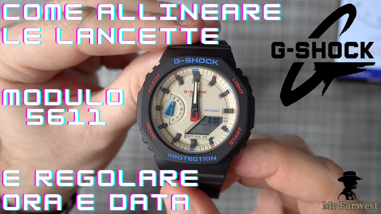 Come Allineare le lancette e Regolare ora e data - Tutorial Casio G-Shock Modulo 5611 - Impostazioni