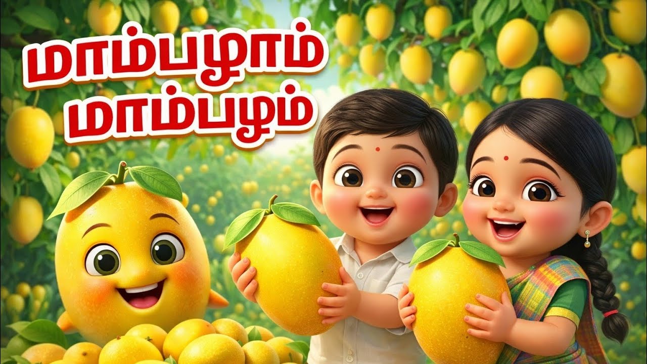 மாம்பழமாம் மாம்பழம் 🥭 | Tamil Kids Rhymes #MangoSong #MangoRhymes #KidsFruitSong#FruitRhymes#Cartoon