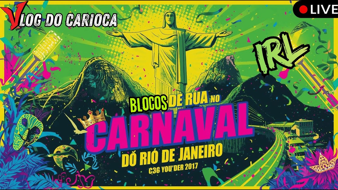 🟢 AO VIVO IRL: 👑🎭 CARNAVAL 2026 AO VIVO 🇧🇷🔥 | O Rio virou festa total! #rj #riodejaneiro #errejota