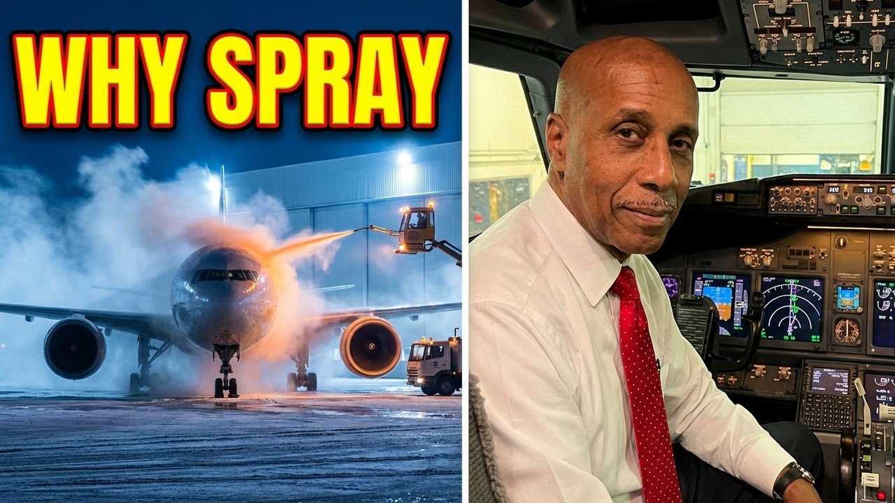 Why Your Plane Gets SPRAYED Before Takeoff--It's Good News!