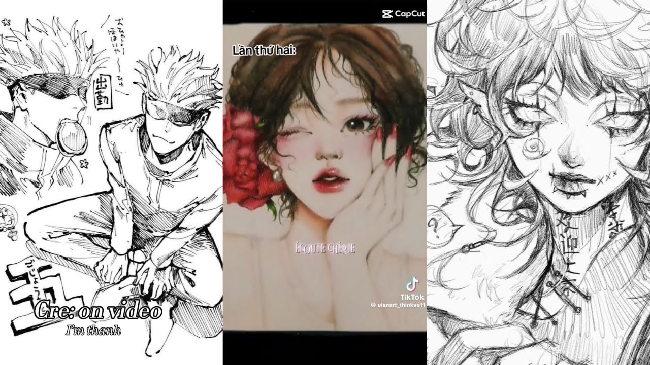 Tổng hợp tiktok vẽ vời 🎨✍️#art#artist#tiktokvideo#drawing#drawingvideo 💗👩‍🎨