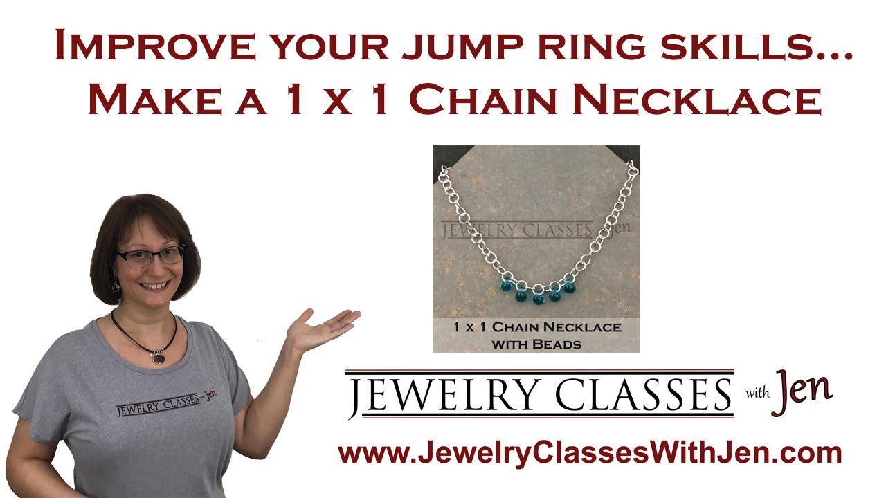 1 x 1 Silver Chain Necklace with Beads
