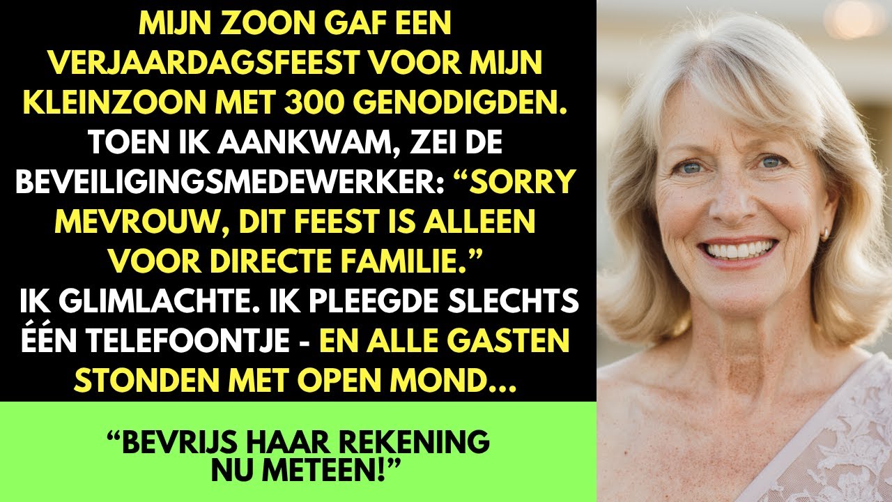 Ze Vierden De Verjaardag Van Mijn Kleinzoon Met 300 Gasten, Maar Ik Werd Geweigerd Bij De Ingang.