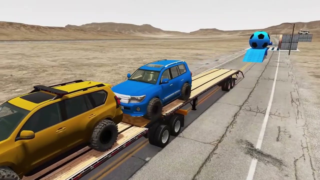 TRANSPORTING PIXAR CARS & FRUITS WITH COLORED & JOHN DEERE vs CLAAS vs TRACTORS - BeamNG.drive #962