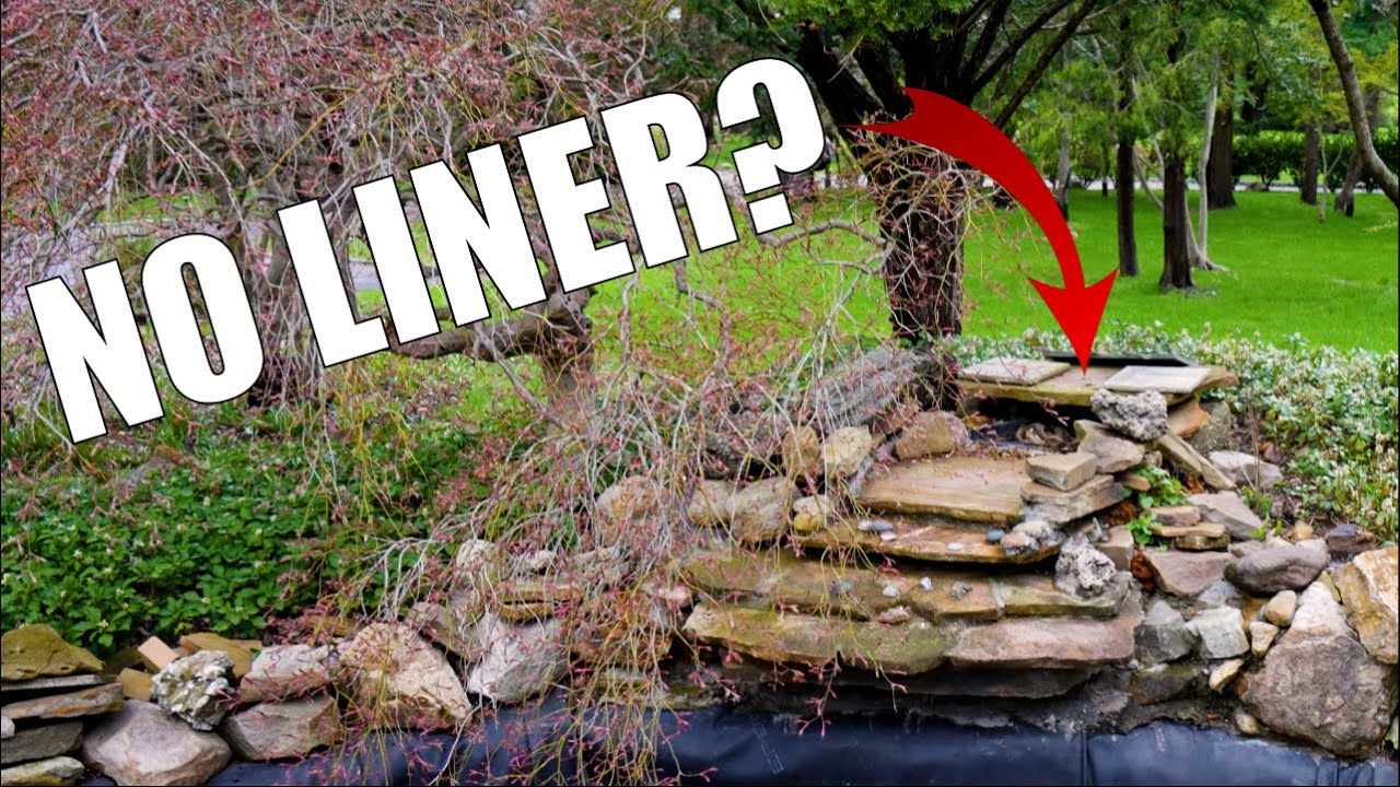 Pond WATERFALL with NO LINER???