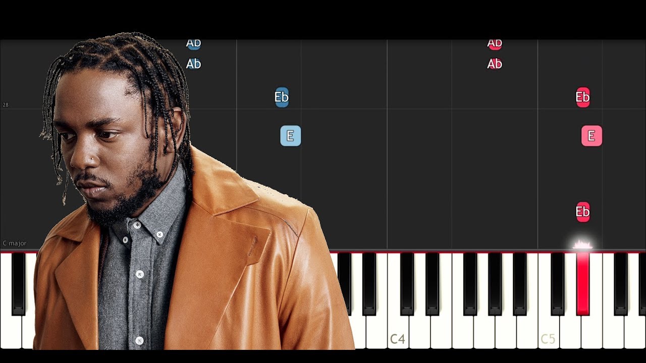 Kendrick Lamar - Humble (SLOW EASY PIANO TUTORIAL)