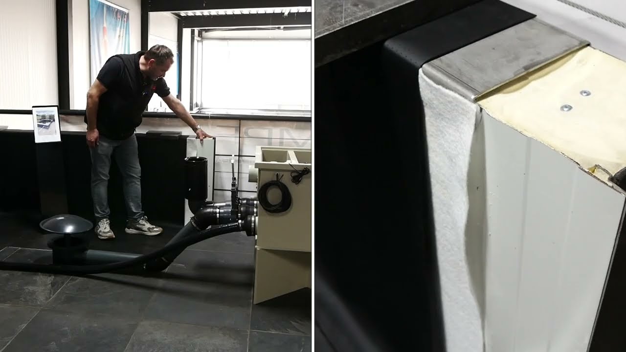 Wat is het  verschil van pompgevoed of  Gravity vijverfilter systeem trommelfilter meerkamerfilter
