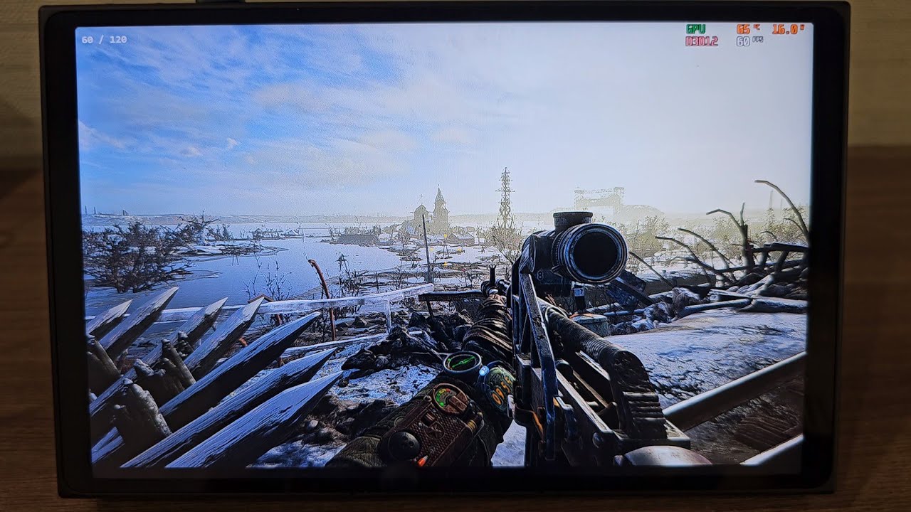 Legion Go Metro Exodus 120FPS 17w (integer scaling+RIS+LS fsr)