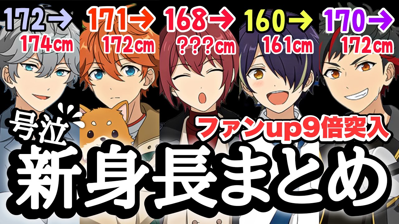 【重大】あんスタ全アイドル新身長まとめ！アイドルランクもついに『S』へ…