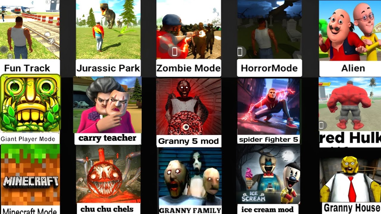 NEW UPDATE GRANNY 5 MODE INDIAN BIKE DRIVING 3D