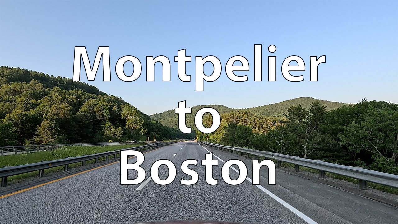 [4K] Driving from Montpelier to Boston (US)