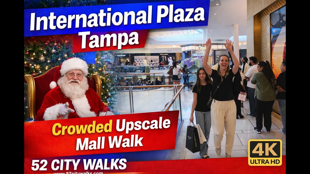 Walking International Plaza & Bay Street Tampa 🇺🇸 | Crowded Upscale Mall Walk + Unexpected Exit