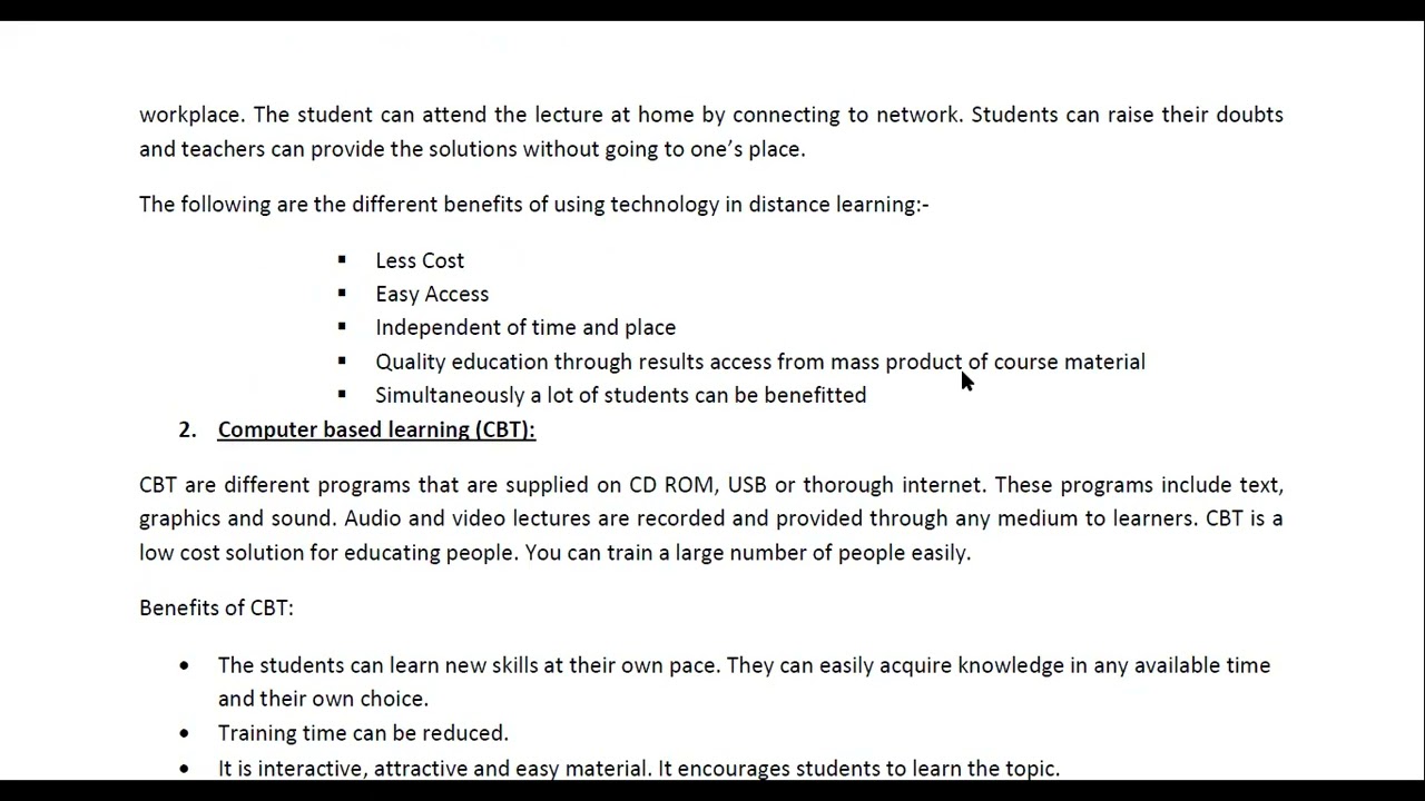 Uses of computers in education