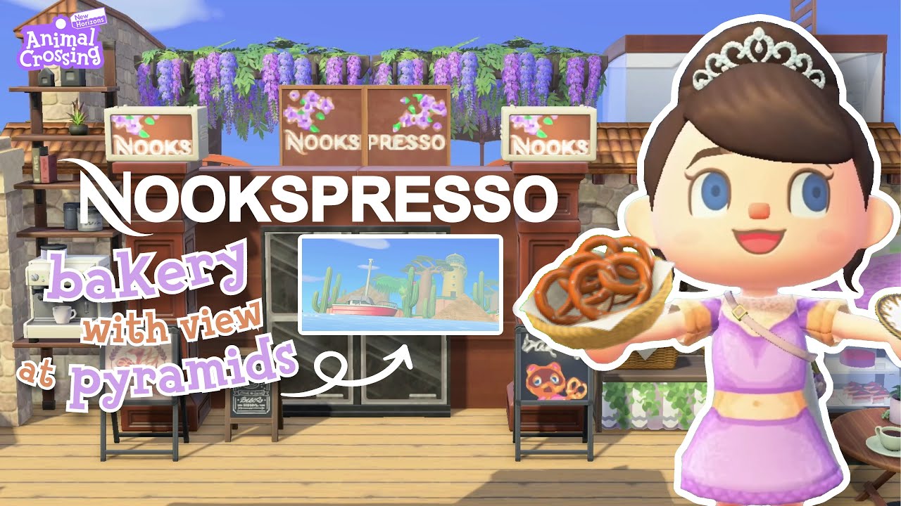 bakery and café in one build! 🥖🥨🤎 | animal crossing build & design 💫