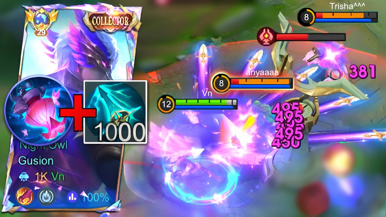 GUSION WISHING LANTERN + SKY PIERCER BUILD! ( ENEMY AUTO ONE SHOT🔥 ) -MLBB