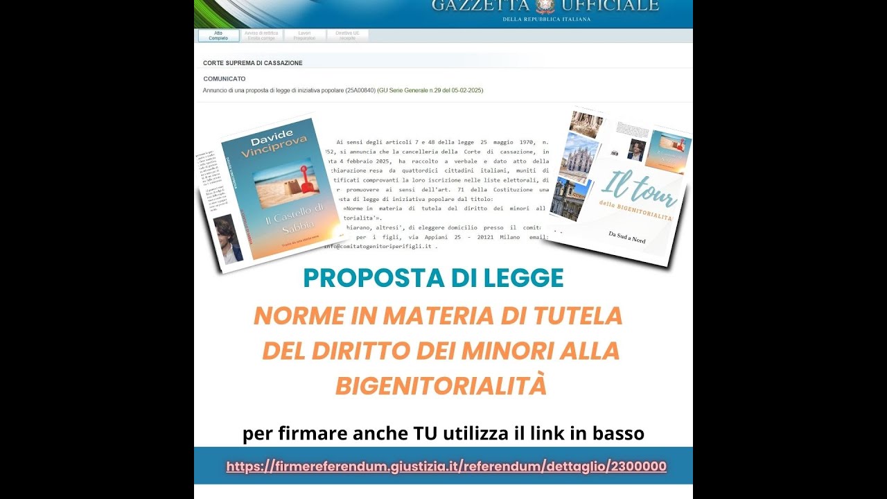 Proposta di Legge per la tutela del diritto dei minori alla bigenitorialit&agrave;