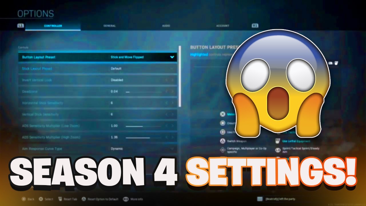 CHANGE YOUR SETTINGS NOW! NEW BEST SEASON 4 CONTROLLER SETTINGS MODERN WARFARE PS4 XBOX COD MW!