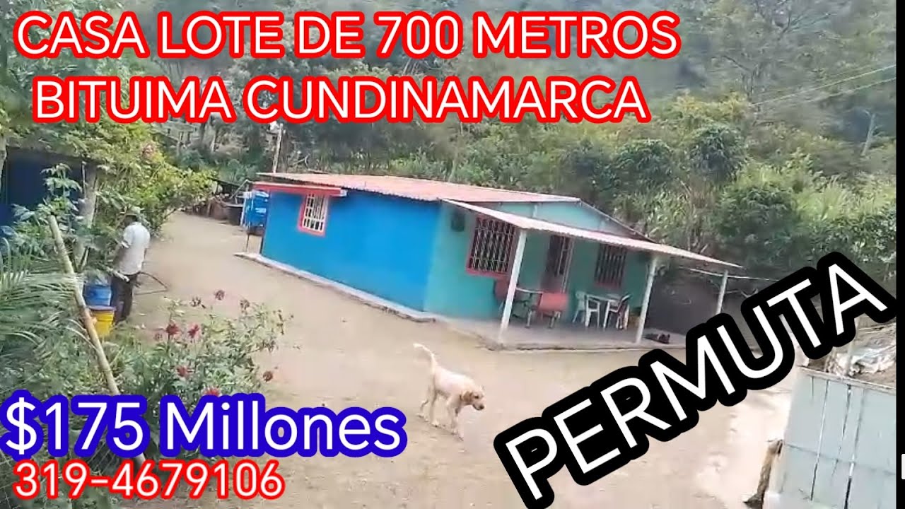 🔵💲175Mill.. CASALOTE 700METROS BITUIMA. CASA MATERIAL SERVIDUMBRE 319-4679106