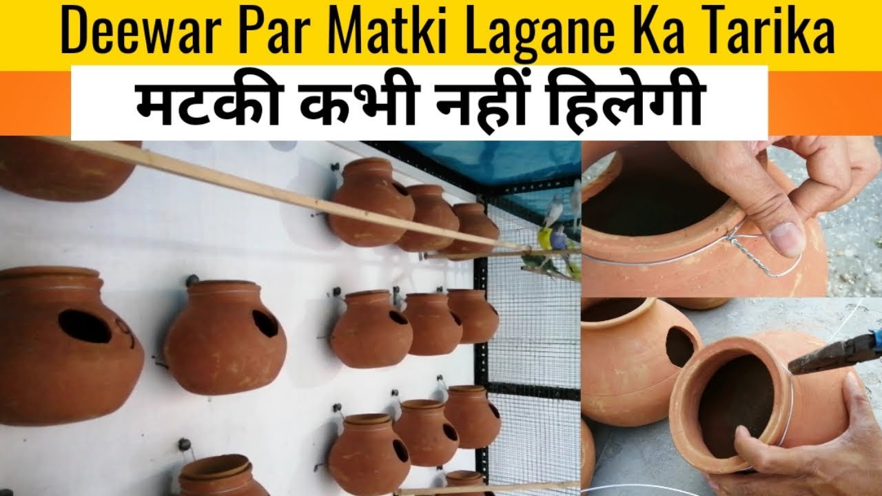 Bird Setup Me Deewar Par Matki Aise Lagaye/मटकी कभी नहीं हिलेगी/How to Hang Pitcher on the Wall