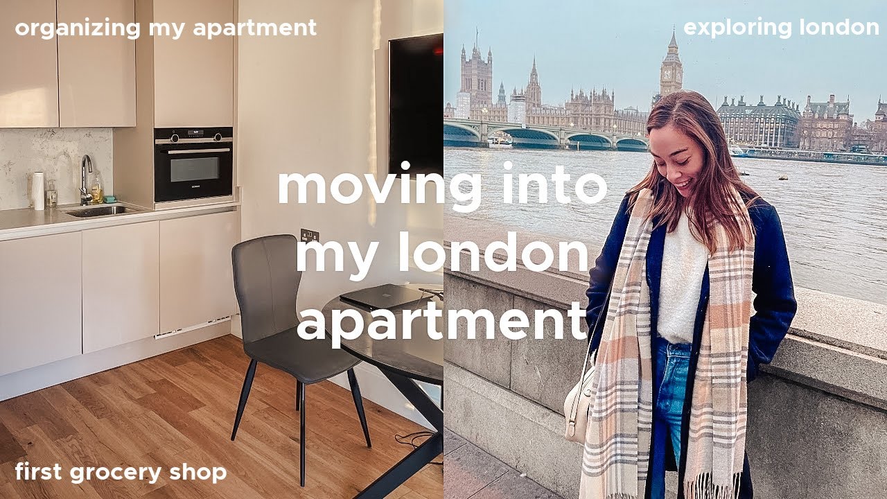 MOVING INTO MY LONDON APARTMENT: organizing my new space, first grocery shop, & exploring the city