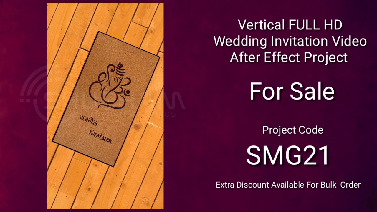 Vertical Royal Wedding Invitation Video for After Effect SMG21