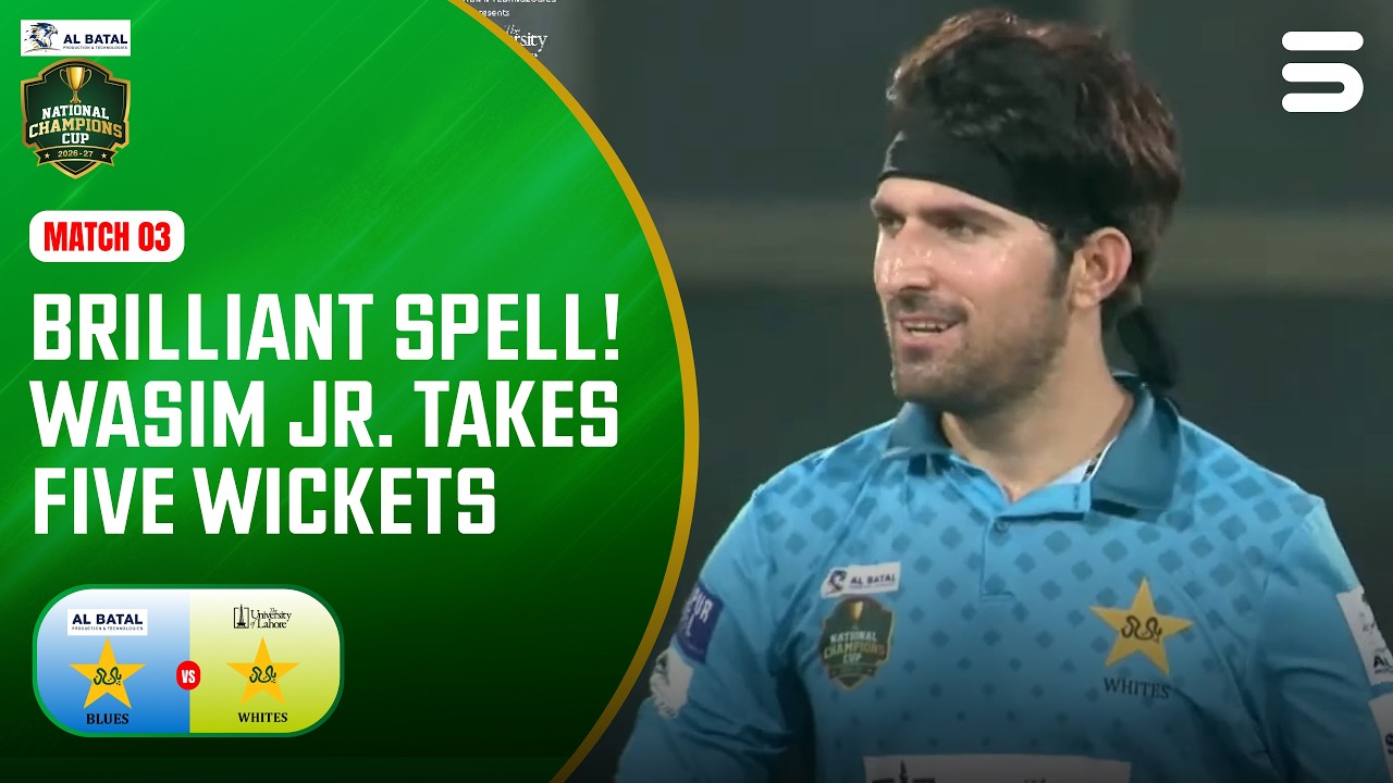 Brilliant Spell! Wasim Jr. Takes Five Wickets | Pakistan Blues vs Pakistan Whites | Match 3 | NA1J