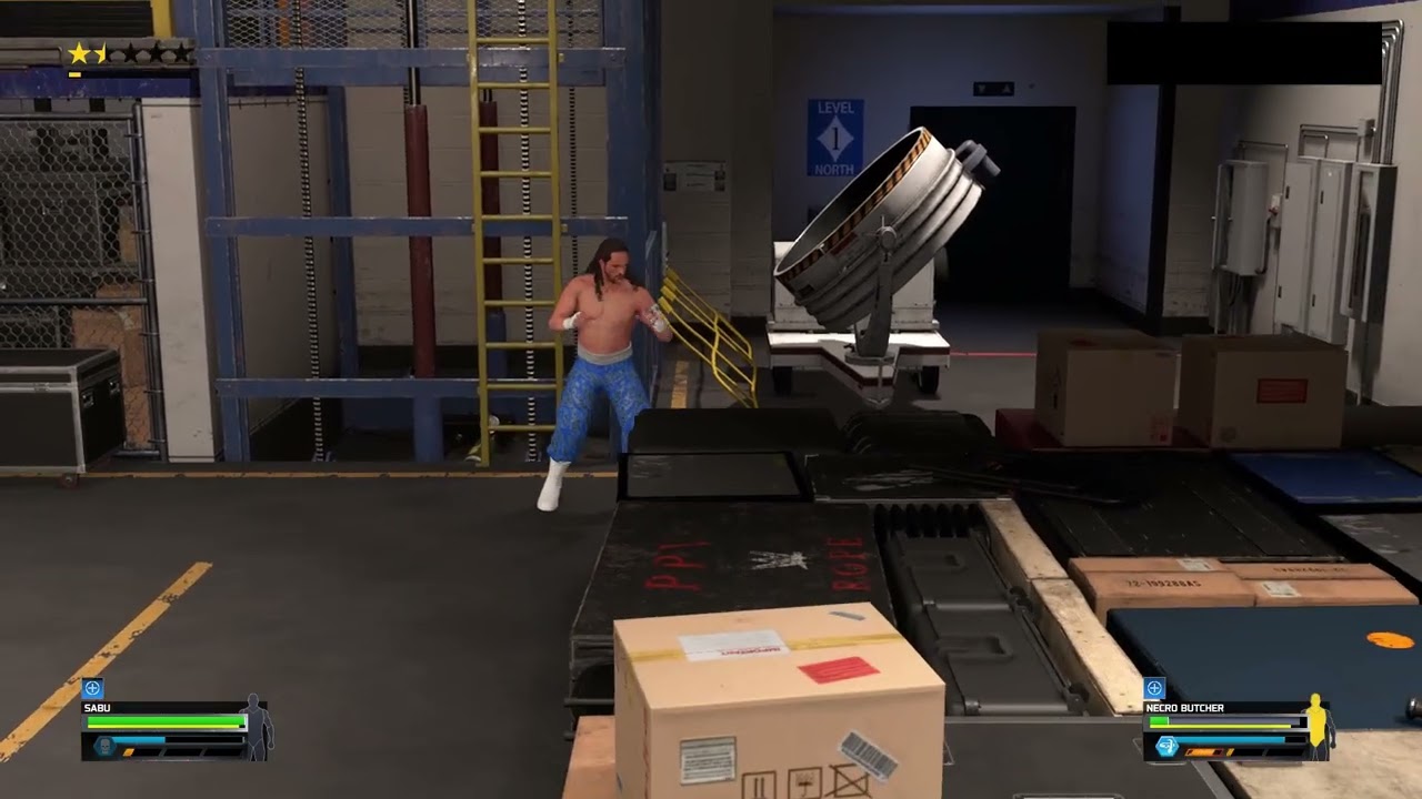 WWE 2K25 BACKSTAGE BRAWL Sabu VS Necro Butcher
