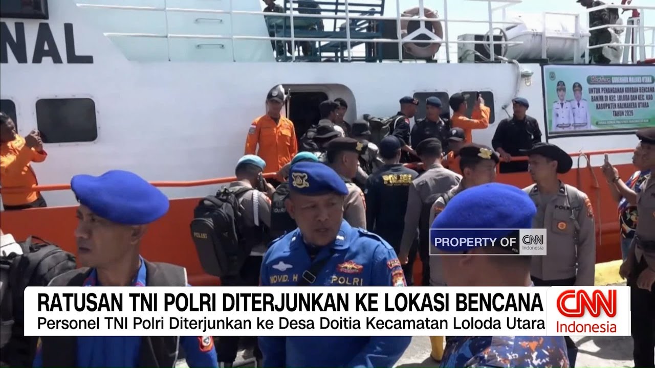 Ratusan TNI-Polri Diterjunkan ke Lokasi Bencana Halmahera Utara