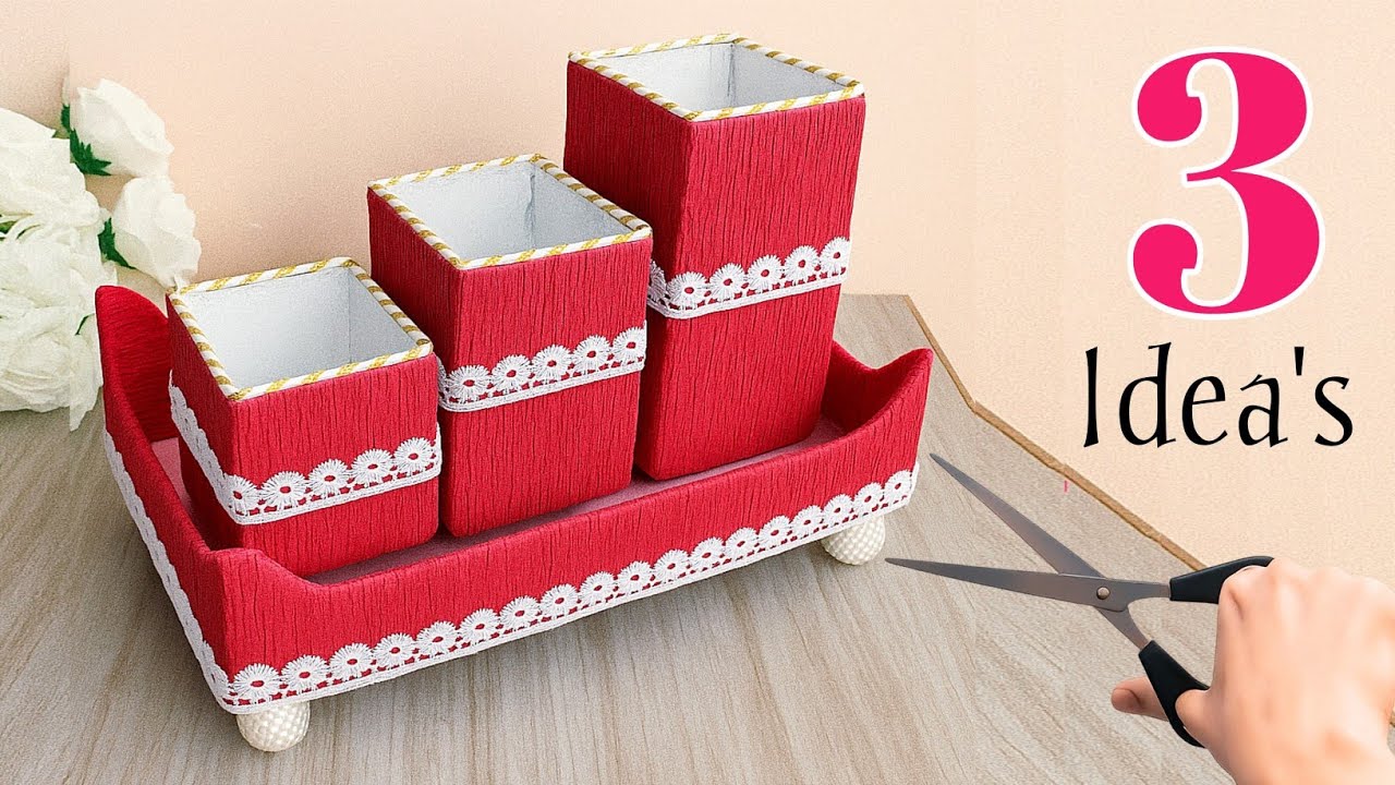 TOP 3 Cardboard Recycling Idea's | Easy Organizer making ideas | DIY |