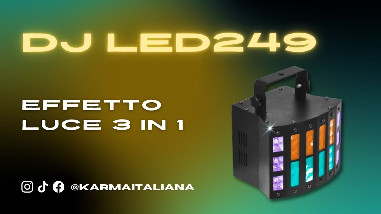 DJ LED249 🤩 Effetto luce 4 in 1 - KARMA