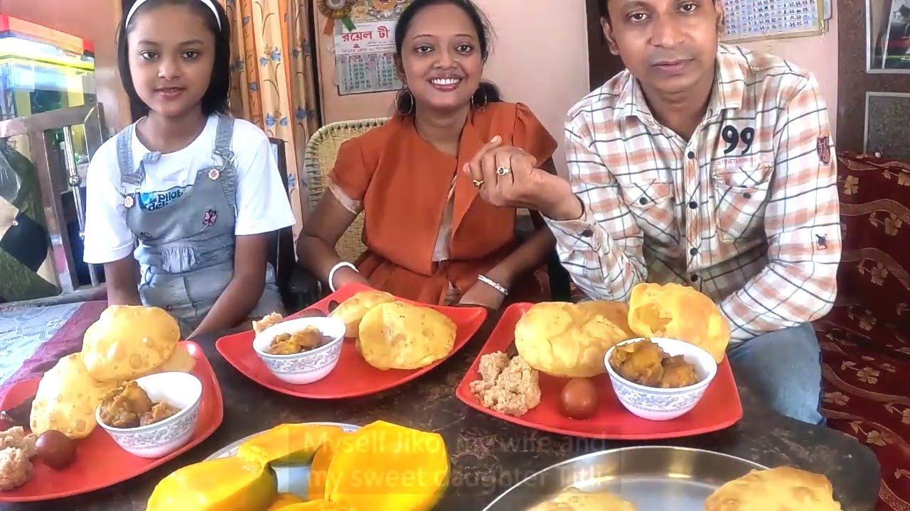 Best Bengali Breakfast with Family ( Luchi & Alur Dum )