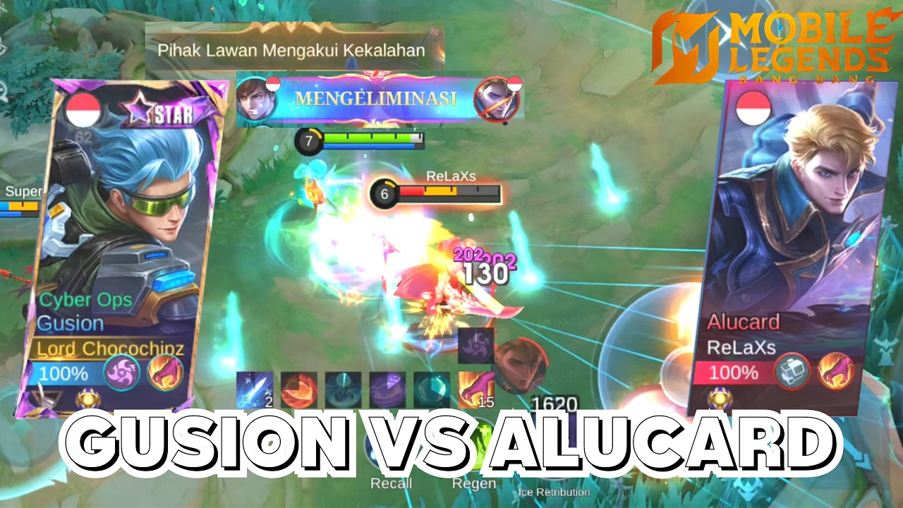 12 Kills!!! Gusion Skin Polisi Auto Surrend || Gusion VS Alucard - Mobile Legends Bang Bang