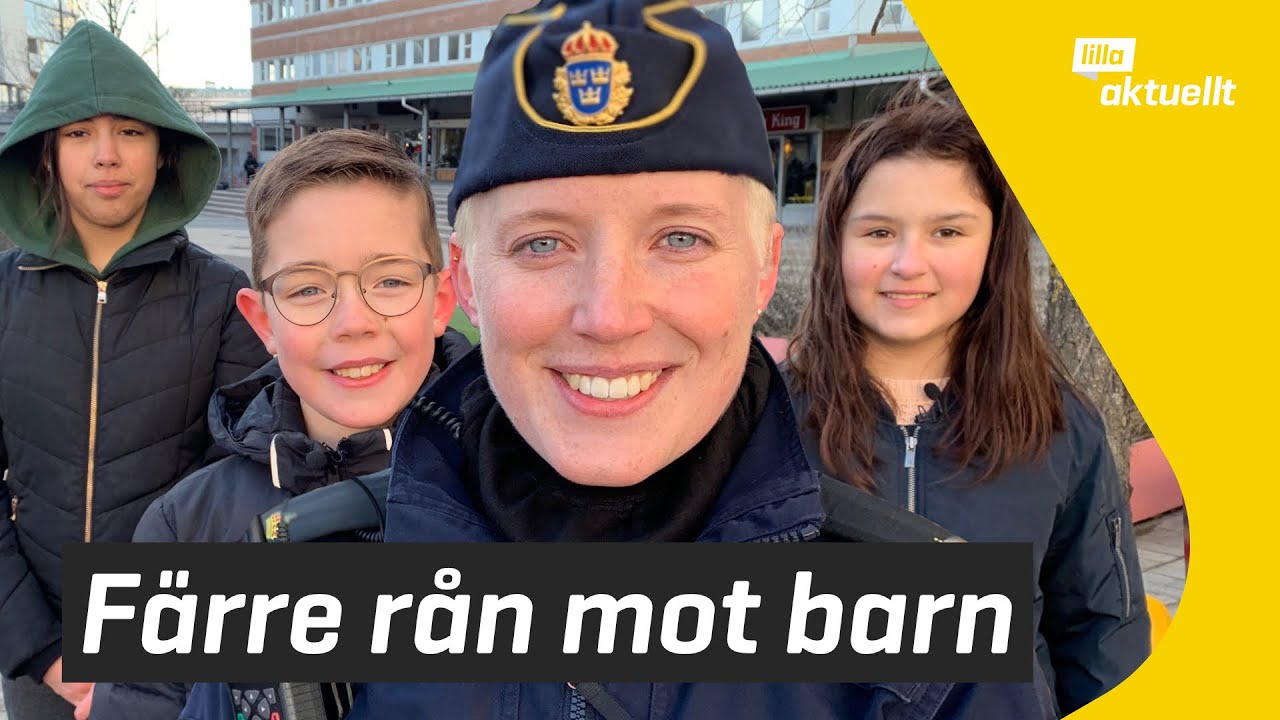 Barn pratar rån med polisen
