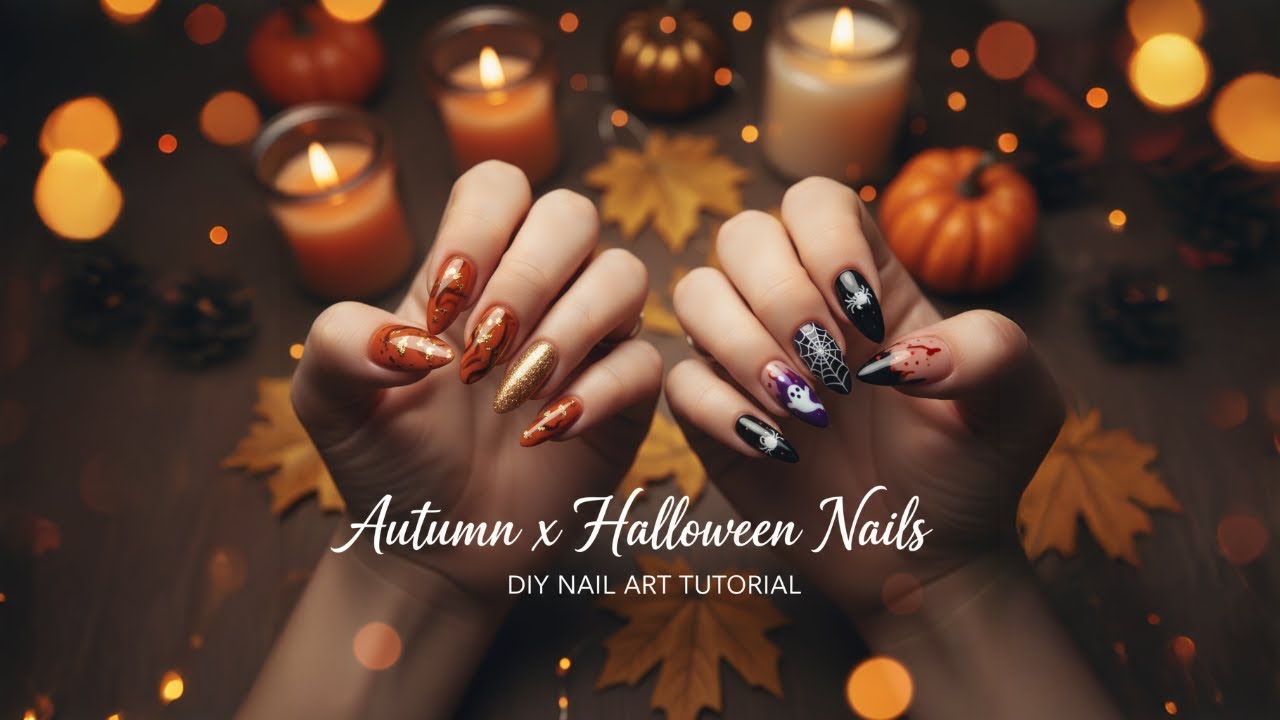 Autumn Nails & Halloween Nail Art Tutorial | 6 Easy Designs